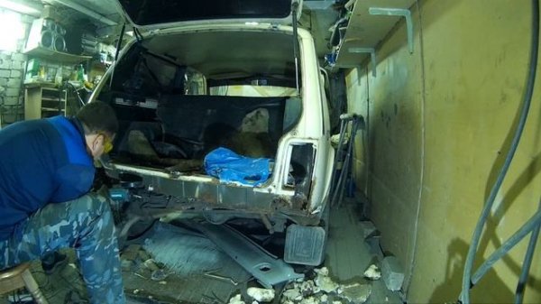 замена заднего фартука нива