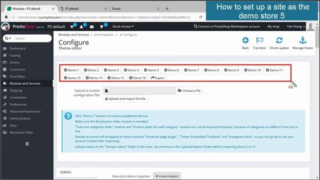 One click demo installation for Panda theme смотреть онлайн