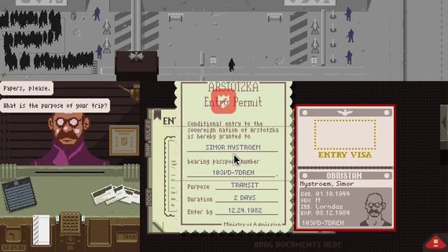 Let's Play Papers, Please - Day 12 смотреть онлайн