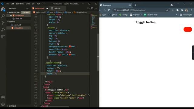 How to Create Toggle Switch by using HTML and CSS || Change Background on Toggle using JAVASCRIPT смотреть онлайн