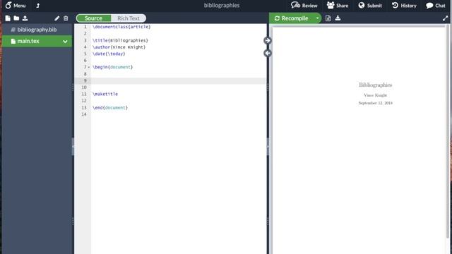 Bibliographies with bibtex in LaTeX with overleaf (v2) смотреть онлайн