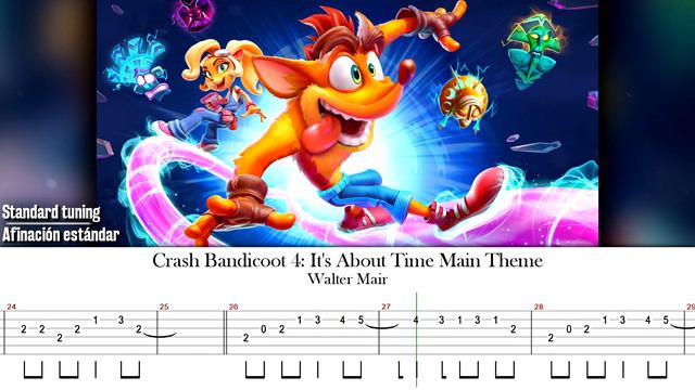 How to Play: Crash Bandicoot 4 It's About Time - Main Theme [Guitar Tab] смотреть онлайн