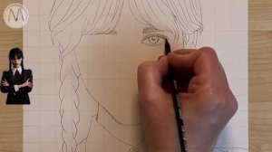УЭНСДЕЙ рисуем пошагово / How to draw Wednesday Addams Netflix