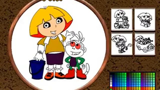 для девочек раскраска Даша путешественница # 2 играть онлайн смотреть онлайн