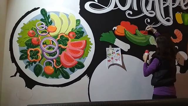 Роспись стен. Ялта. Живопись. Кафе Мане. Искусство.Роспись кафе. смотреть онлайн