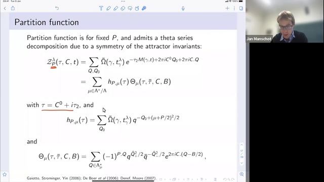 Jan Manschot -- Modular bootstrap for D4-D2-D0 indices on compact Calabi-Yau threefolds смотреть онлайн