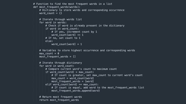 Find the Most Frequently Used Words in a Python Dictionary смотреть онлайн