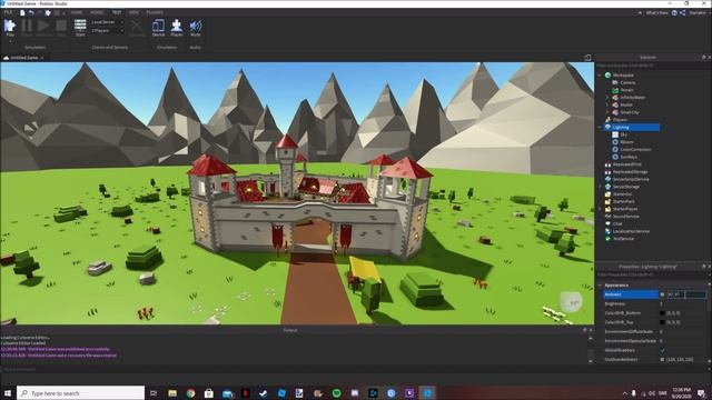 LowPoly Lighting Settings - ROBLOX STUDIO смотреть онлайн