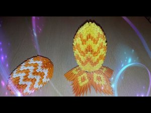 Пасхальное яйцо из бумаги в технике модульное оригами