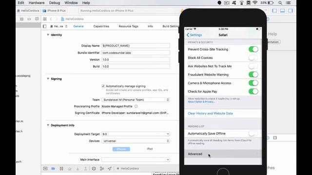 Debugging Ionic, PhoneGap, Cordova iOS Apps using Safari - #2 смотреть онлайн