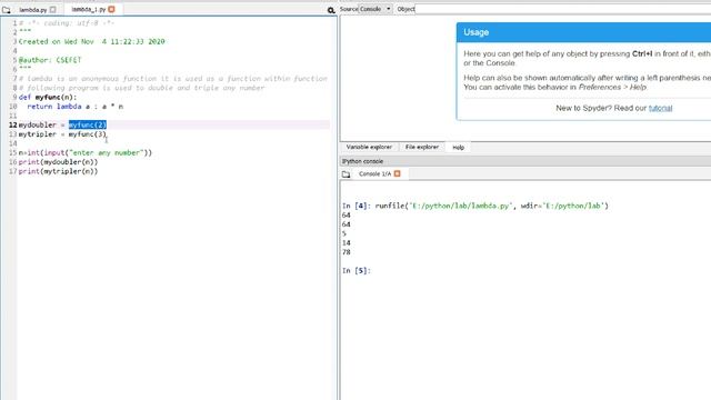 Python(Lambda function within another function) смотреть онлайн