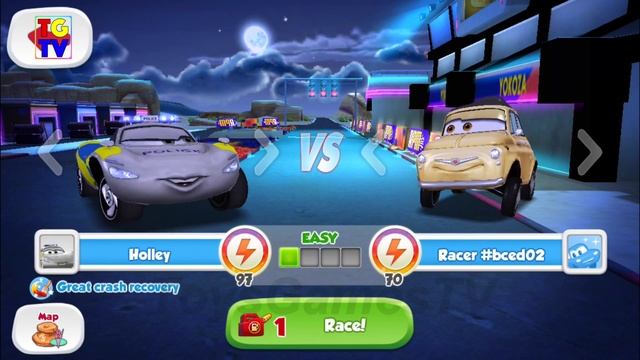 Cars: Fast as Lightning NEON RACING! Neon Raoul vs McQueen, DJ, Wingo смотреть онлайн