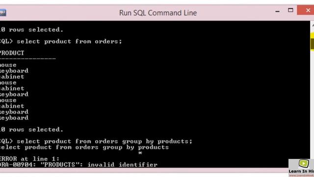 Group By Clause in Oracle смотреть онлайн