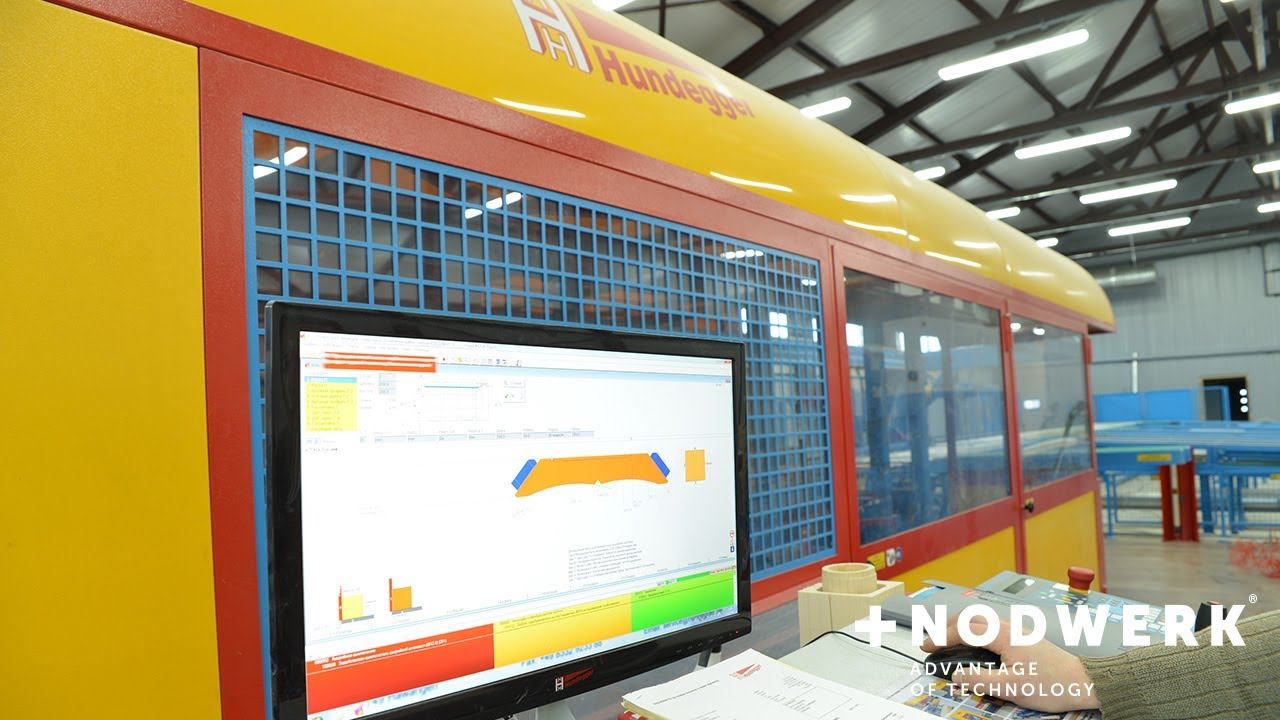 Станок Hundegger на заводе NODWERK смотреть онлайн