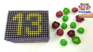 Учимся считать от 1 до 20 | Учим Цвета с Магнитными Шариками | Учим название Фруктов и овощей