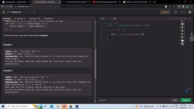Remove Element in Java | LeetCode Problem | Competitive Programming | The Advent смотреть онлайн