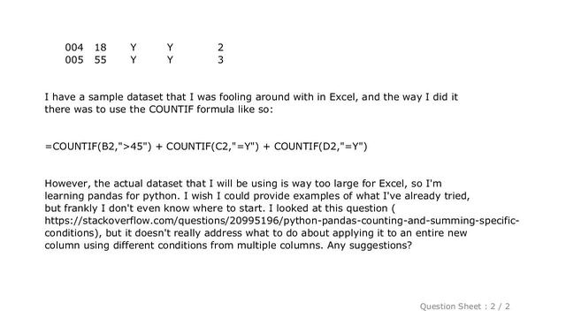 Pandas : COUNTIF in pandas python over multiple columns with multiple conditions смотреть онлайн