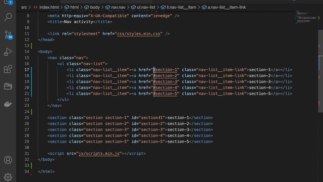 Подсветка активного пункта меню при скролле. Используем IntersectionObserver. смотреть онлайн