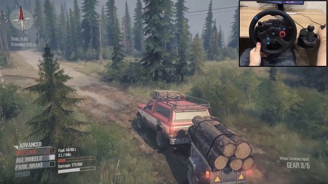 Spintires MudRunner Old Timers - Steering Wheel Gameplay (Logitech G29) смотреть онлайн