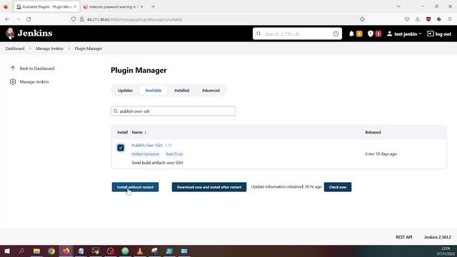 Jenkins Pipeline: Part 6: Connect Jenkins sever to app server via ssh смотреть онлайн
