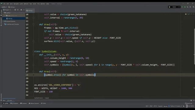 Matrix Digital Rain in Python with Pygame смотреть онлайн
