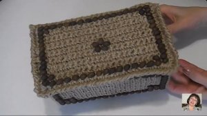 ПОДЕЛКИ ИЗ ШПАГАТА: ШКАТУЛКА И КОРЗИНКА ВЯЗАНЫЕ КРЮЧКОМ