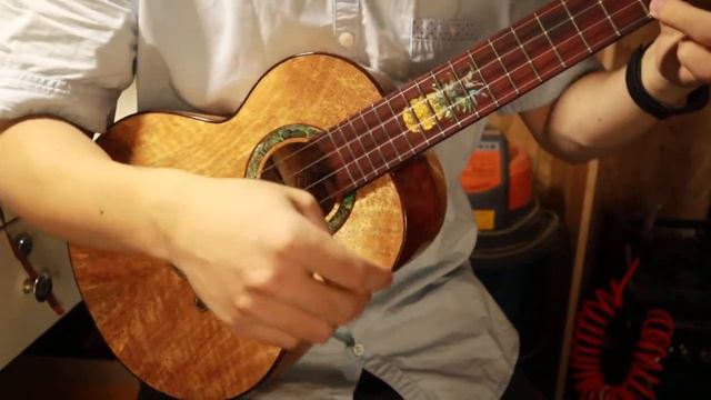 UKC custom tenor ukulele soild mangowood by luthier caoxueliang смотреть онлайн