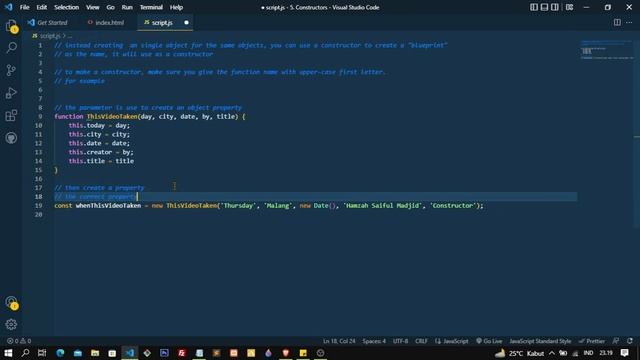 5. Learn Javascript Object : Constructor смотреть онлайн