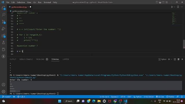 Python practice set 7 last but not the least|| the final question of loops and while loop by veeru смотреть онлайн