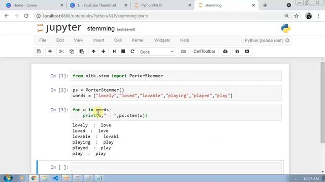 Stemming in Natural language Processing | Python | nlp tutorial 5 смотреть онлайн