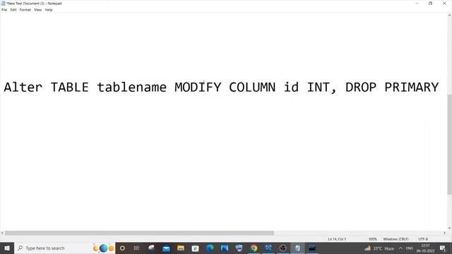 Error Code: 1075 (42000) Incorrect table definition; there can be when removing Primary Key Mysql смотреть онлайн