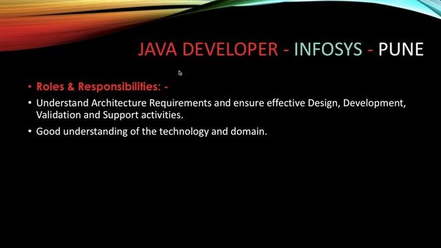 Job Opening for Java Developer in Infosys Pune смотреть онлайн