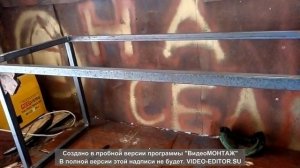 Скамейка из проф трубы,самая бюджетная.