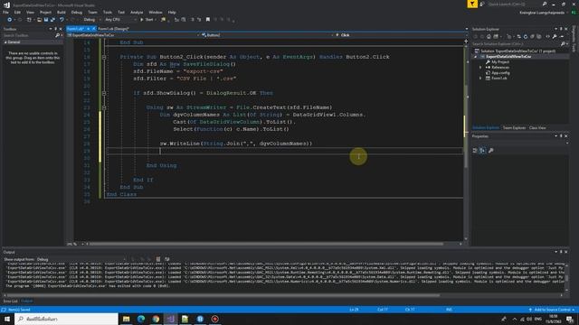 How to Export datagridview data to CSV file in Visual basic.NET смотреть онлайн