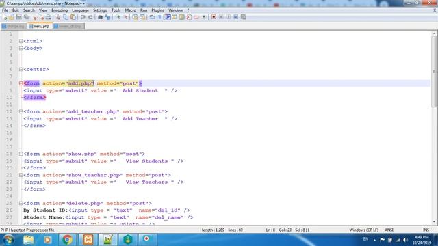 Insert to MySQL Table using PHP Arabic شرح смотреть онлайн