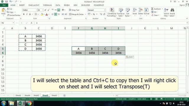How to transpose a table in excel? | Excelabcd смотреть онлайн