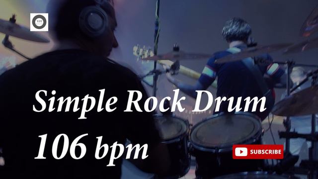 Simple Rock Drum Groove - 106 bpm - HQ смотреть онлайн