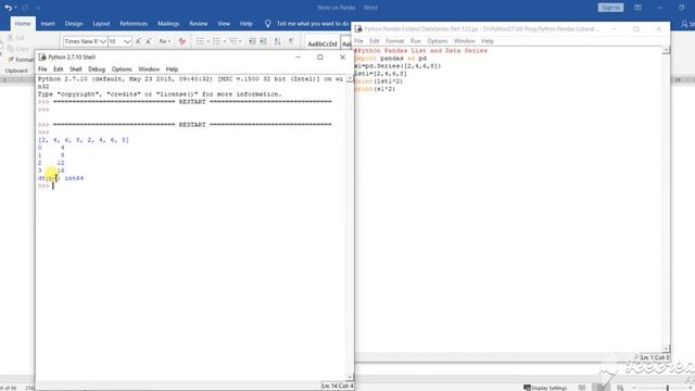 Python Pandas List and Series 52 Part 122 смотреть онлайн