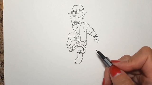 Роблокс персонаж Ржавый и медный / Охотник верхом на динозавре_Учимся рисовать смотреть онлайн