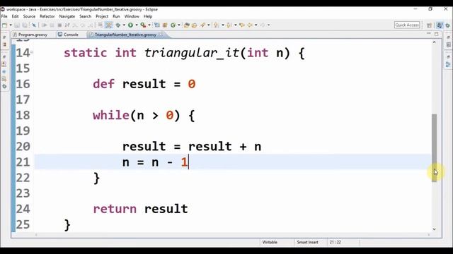 triangular number iterative in groovy смотреть онлайн