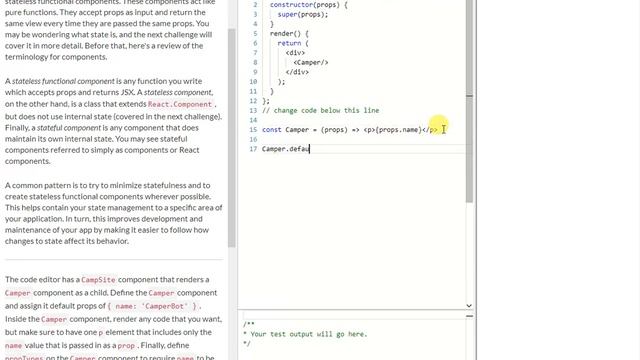 REACT: Review Using Props with Stateless Functional Components (20) смотреть онлайн