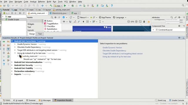 Code Inspection and Cleanup androidstudio tutorial смотреть онлайн