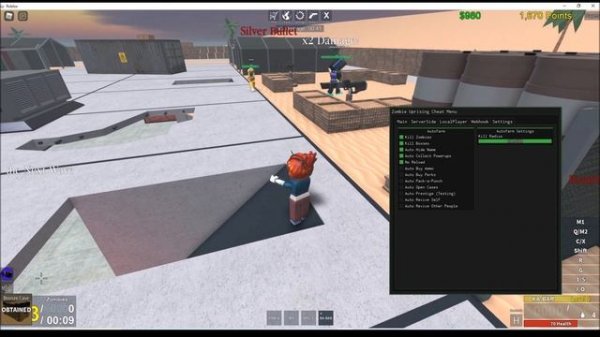 Roblox Zombie Uprising Script (KillAura Unlimited Range)