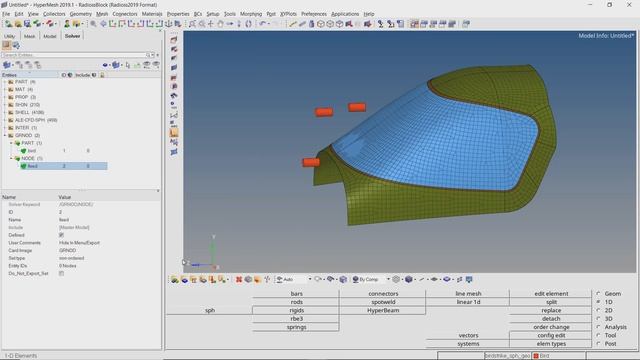 Hypermesh Radioss Tutorial [Dynamic Analysis] смотреть онлайн