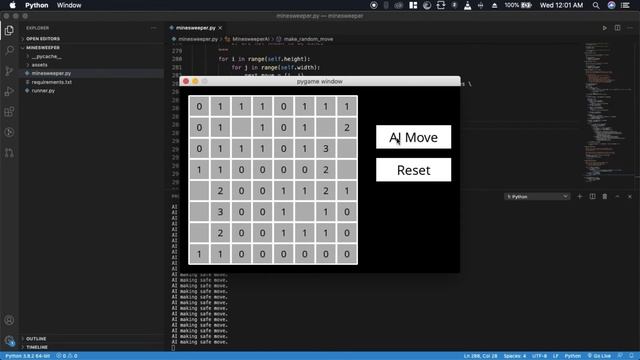 Harvard CS50 AI with Python 2020: Minesweeper смотреть онлайн