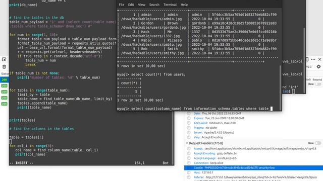 manual blind sql injection on dvwa and python automation смотреть онлайн