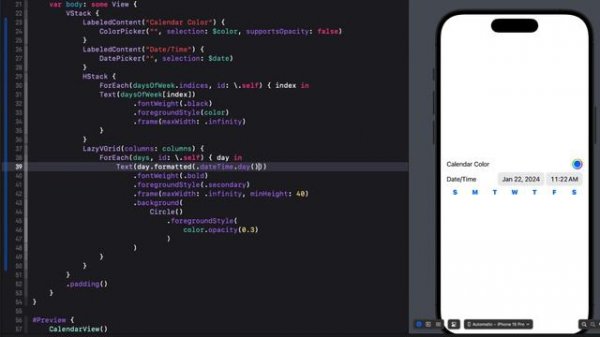 Custom SwiftUI Calendar