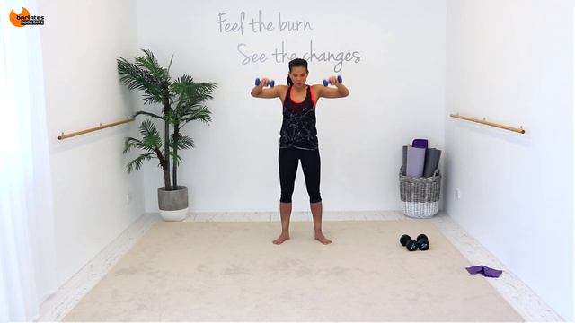 Weights Band Upper Body Workout - BARLATES BODY BLITZ Chest and Shoulder Strength смотреть онлайн