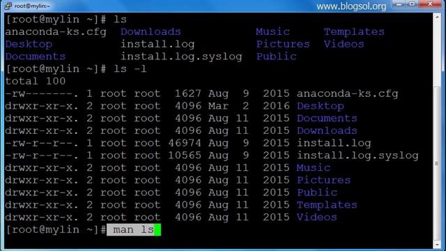 ls command : Directory/file listing in Linux system смотреть онлайн