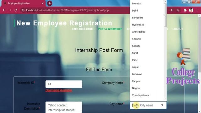 Online Internship Management System Project in PHP | MYSQLI | HTML | CSS - College Projects for CS смотреть онлайн